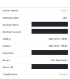 Redacted transfer record