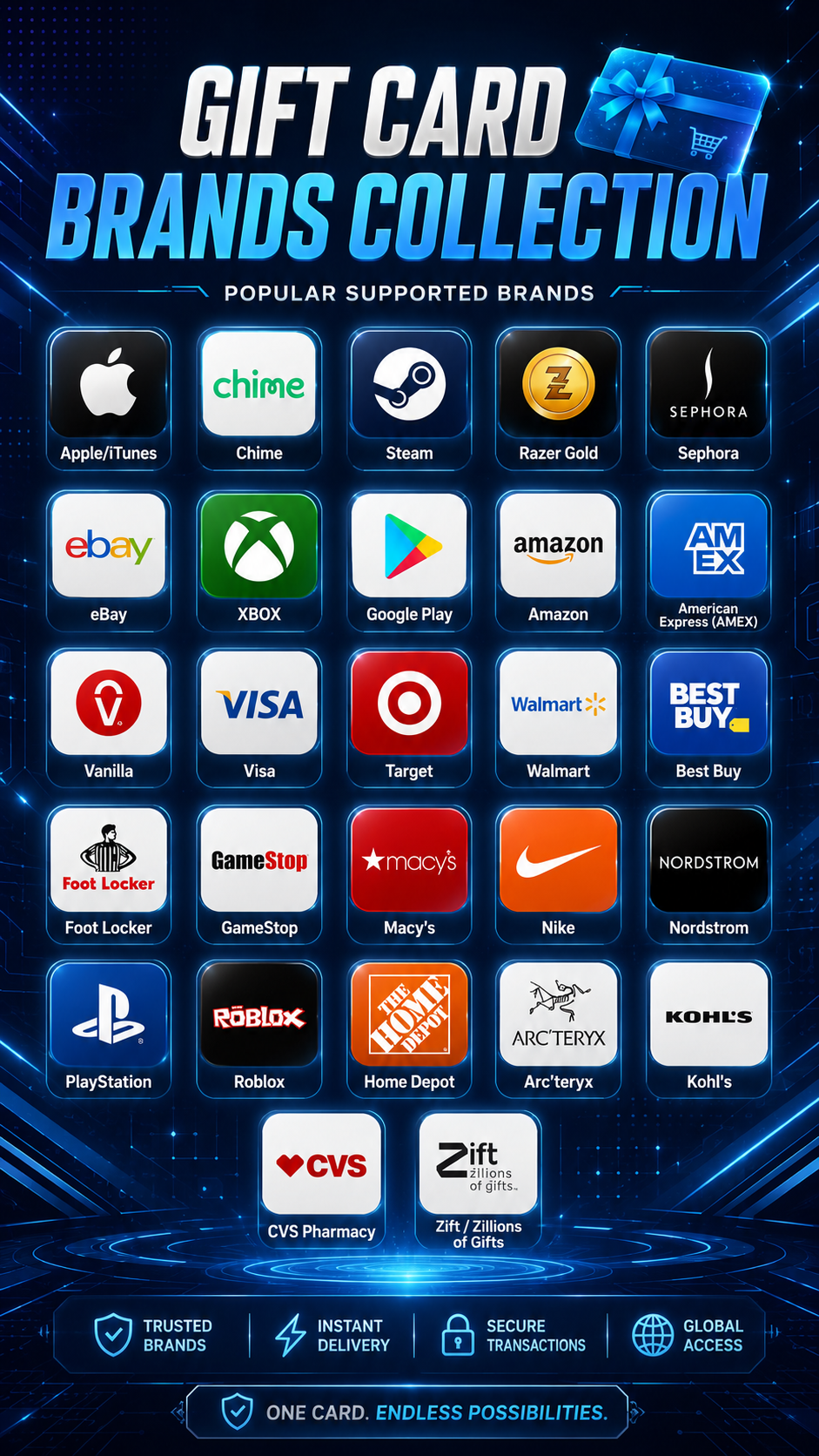 Gift card image collection